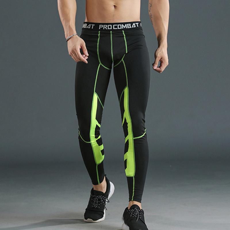 

Men's Pants Mens Compression Casual Trousers Gyms Joggers Exercise Tight Leggings High Stretch Ice Silk Quick-drying PantsMen's, Black line trousers