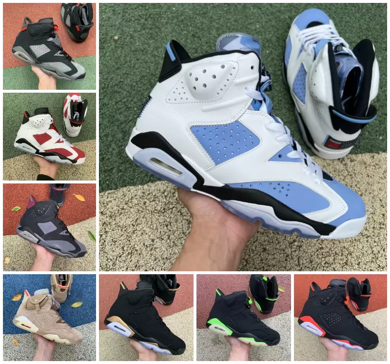

Jumpman 6 6s mens basketball shoes White UNC Red Oreo Mint Foam Carmine Electric Green Gold Hoops Bordeaux Black Infrared Floral British Khaki trainer Sport Sneakers, Shoes (17)