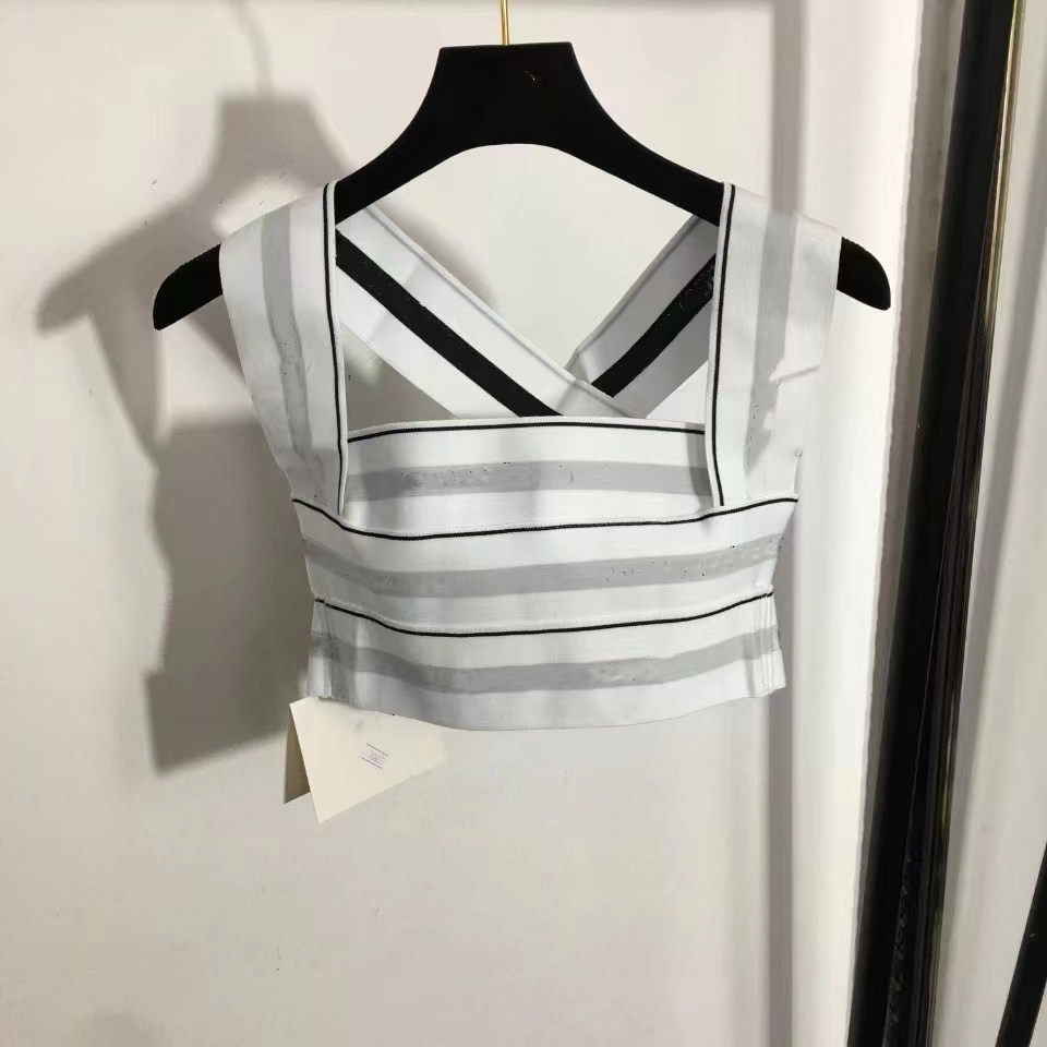 

Women' Ribbon Tanks Top & Camis With Small Letter Yoga Fittness Vest Bottom Crop Tube Tops Fashion Streetwear, White