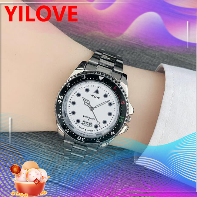 

Limited Edition Men's Black Green Red Dial Watch Stainless Steel Japan Movement Quartz Trend Clock Super Jubilee Bracelet Gift Wristwatch Reloj, As pic