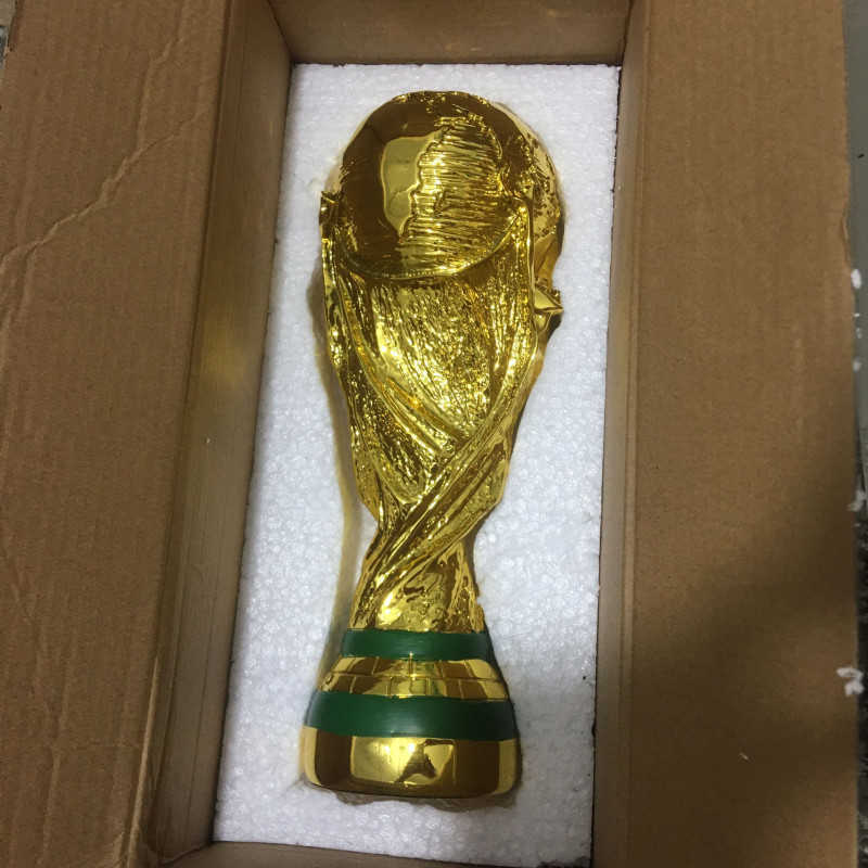

European Golden Resin Football Trophy Gift World Soccer Trophies Mascot Home Office Decoration Crafts