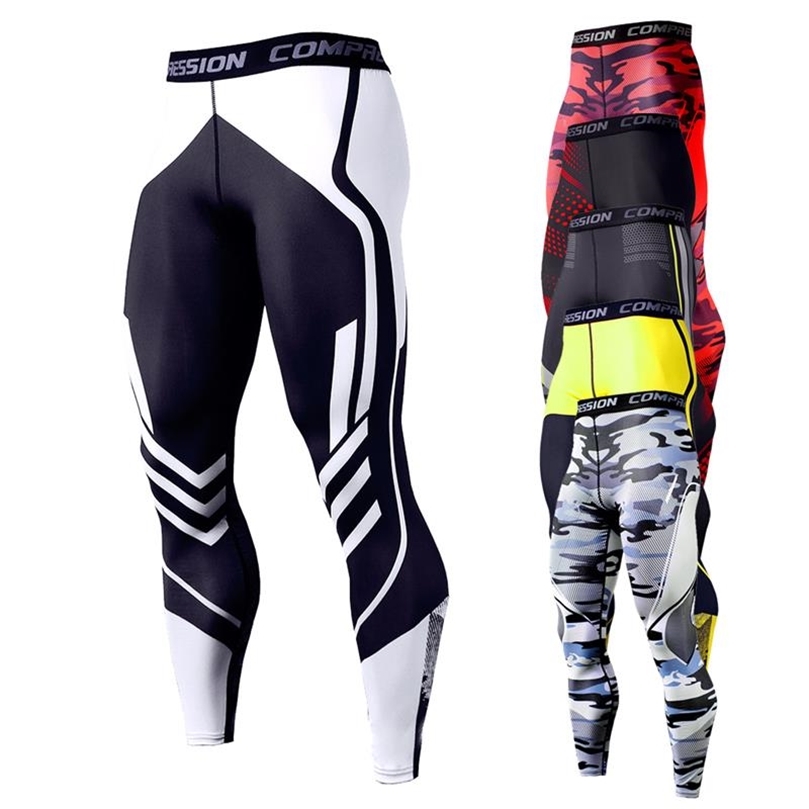 

Quickdrying Men Running Tights Pants Compression Print Basketball Training Leggings Elastic Gym Clothing Men Workout Sportswear 220610, Kc175