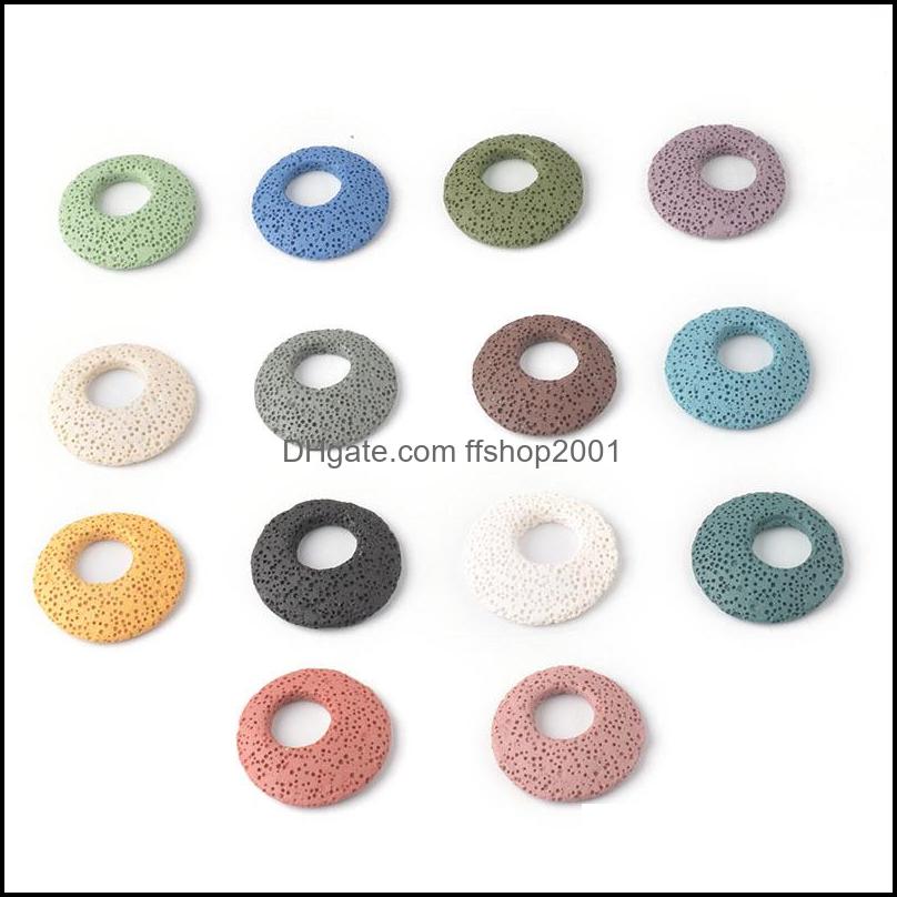 

Charms Lucky Buckle Volcanic Lava Stone Loose Beads Slide Pendant Jewelry Making Accessories For Necklace Drop Delivery 20 Ffshop2001 Dheno