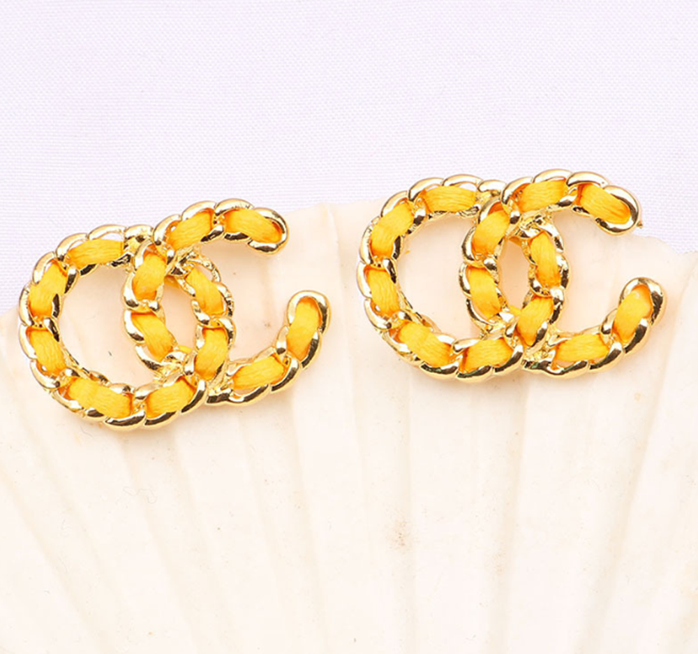 

20style Design 18K Gold Plated Women Heart Letters Stud Dangle Small Sweet Wind 925 Silver Tassel Crystal Rhinestone Pearl Wedding Jewerry