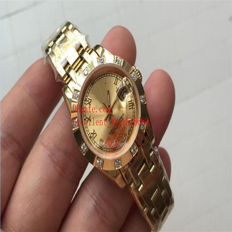 

Sell Ladies watches 31 mm 36mm 80318 81318 18k Yellow Gold Pearlmaster Roman Dial Asian 2813 Automatic Mechanical Christmas gi244A