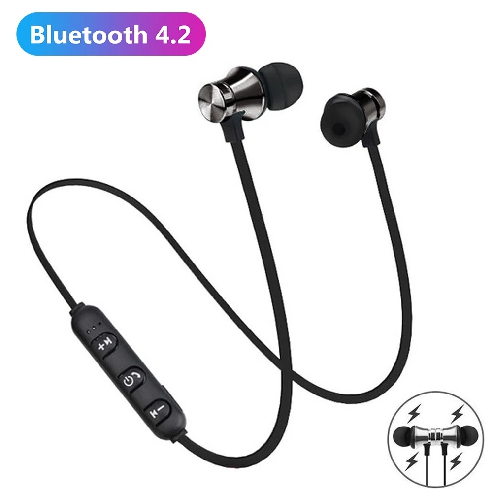 

XT11 Magnetic Adsorption Wireless Bluetooth 4.2 In-Ear Earphone Sports Headphone Headset Stereo Earpiece For Smart Cell Mobile Phone, Silver