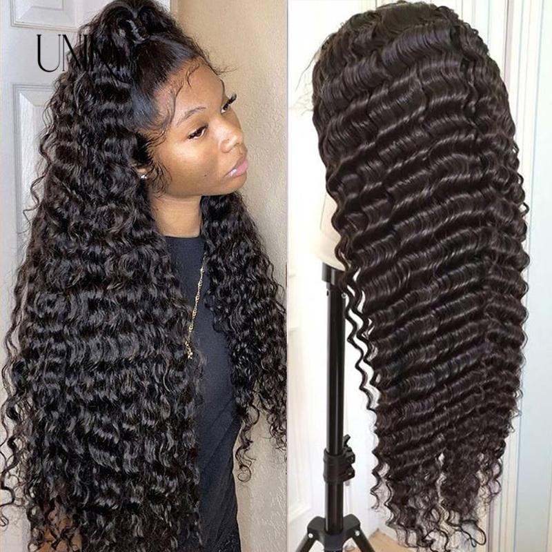 

Lace Wigs 13x6 Water Wave Frontal Wig 30 Inch Loose Deep Curly Human Hair For Women Wet And Wavy 13x4 Front WigsLace, As pic