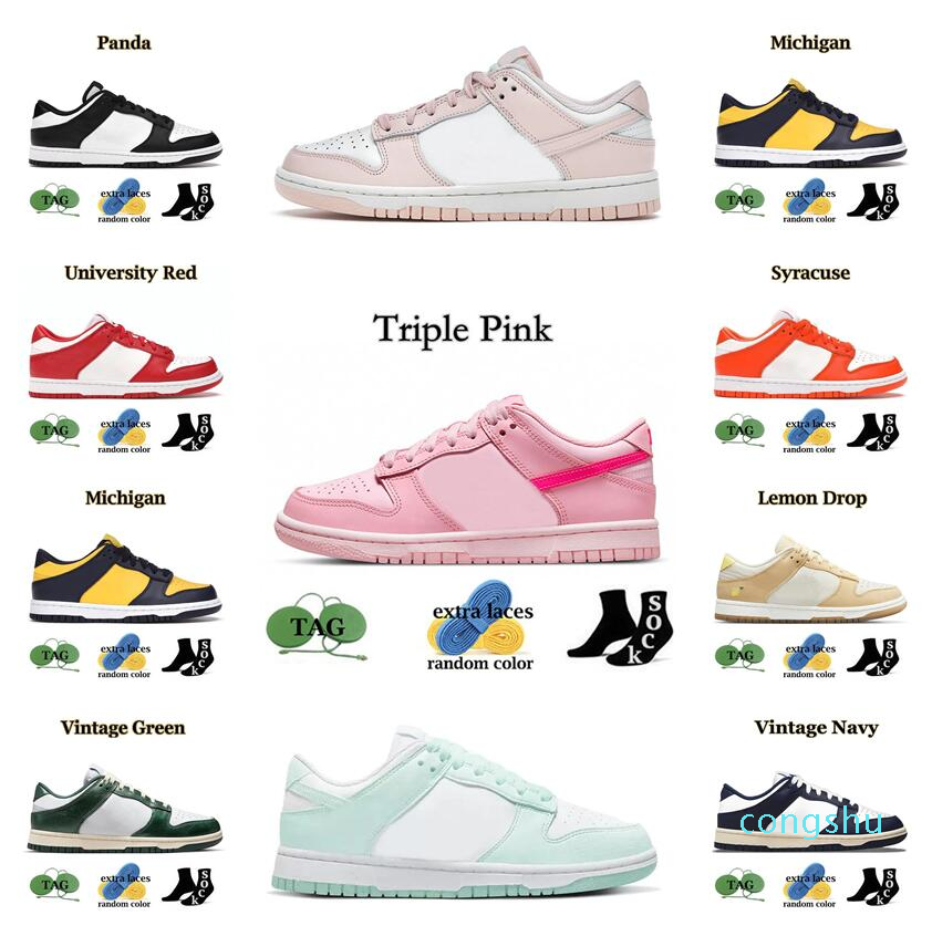 

Panda sneakers UNC Casual Shoes men women dunks Syracuse pink White Black Grey Fog University Red Varsity Green sports trainers Jogging Walking Outdoor Runner, Triple pink size 35-40