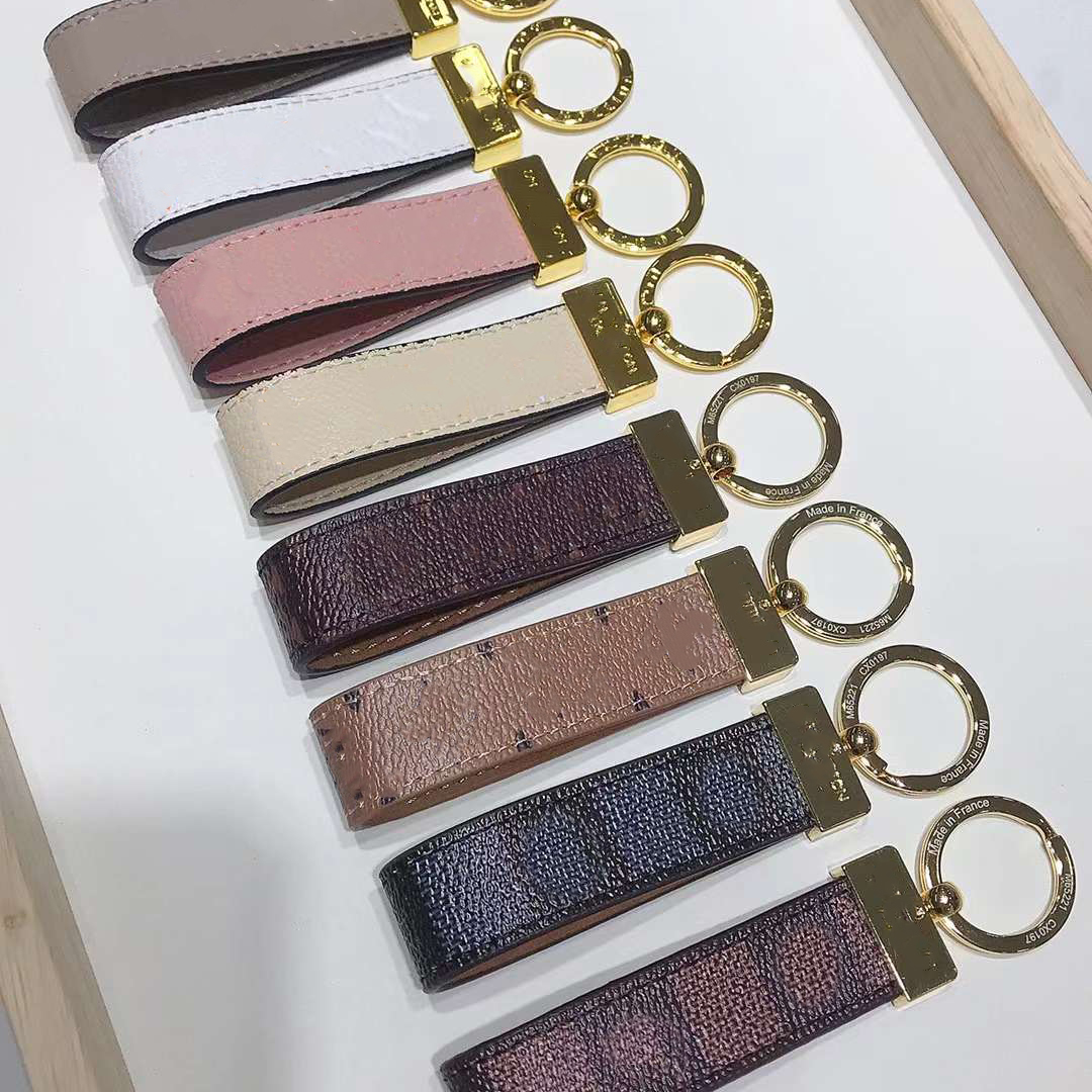 

Keychain Key Chain Buckle Keychains Lovers Car Handmade Leather Men Women Bags Pendant Accessories 8 Style No box