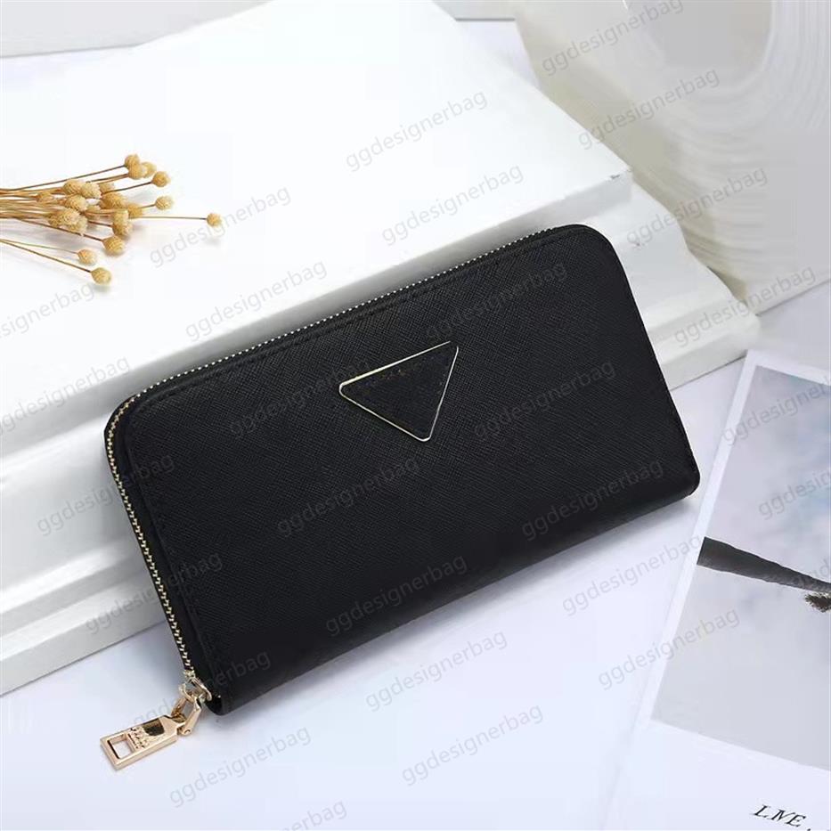Designer de luxe Top de haute qualité en cuir P portefeuille pour hommes femmes Business Zipper Credit Bank Carte Bank Purses Coins Femme Clutc