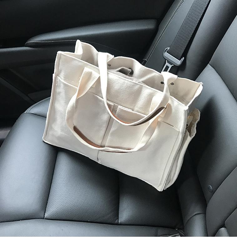 

Evening Bags Casual Canvas Large Capacity Tote Women Handbags Designer Wide Strap Shoulder Crossbody Lady Shopper Bag Female Big Purses, Beige