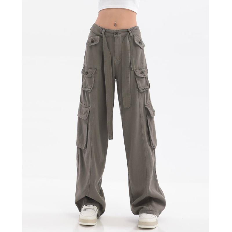 

Men' Pants American Retro Trousers Men' And Women' Loose Multi-pocket Straight-leg Casual Tooling Wide-leg TrendMen, 002