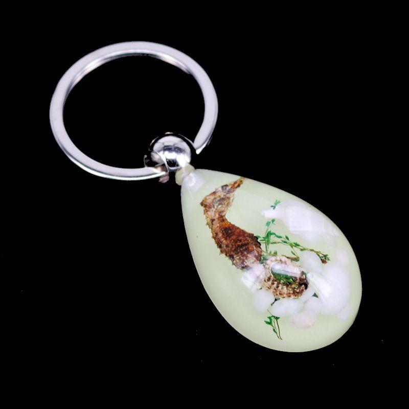 

Keychains Novelty Fashion Shell Starfish Charm Keychain For Women Blue Seaworld Crystal Key Chains Men Trinket Jewelry Gift