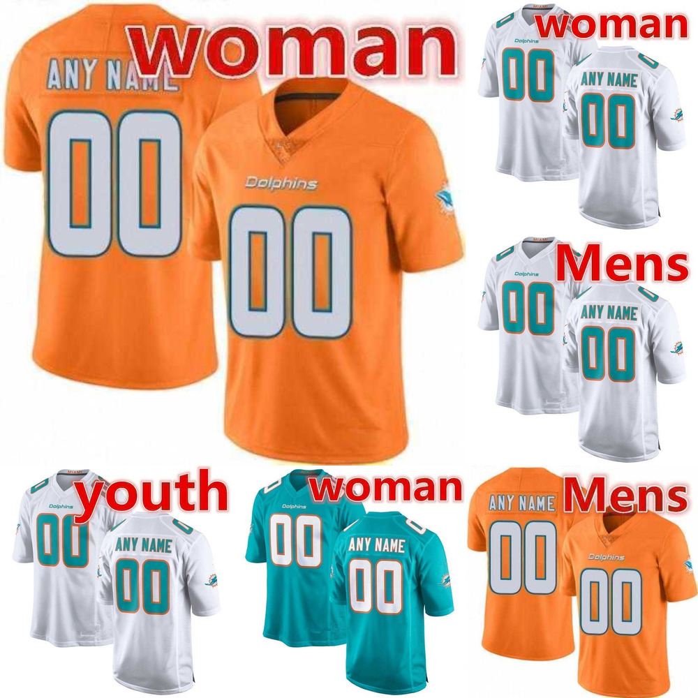 

custom Miami''Dolphins''men women youth jersey 13 Dan Marino 11 DeVante Parker 1 Tua Tagovailoa 99 Jason Taylor 17 Jaylen Waddle Football, Color