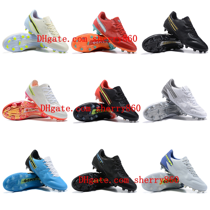 

Tiempo Legend 9 Elite FG mens soccer Shoes black red Cleats Football Boots, As picture 5