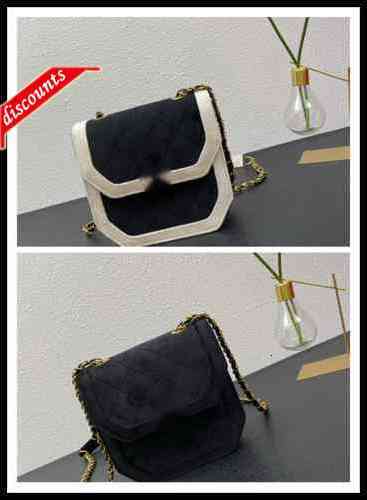 

Letter Luxury Brand Design 9992 Plaid Woman's Shoulder Chain Cc Bag Lambskin Vintage Messenger Bags Real Leather Mini Evening Bag 2.55 Woc F, Picture show