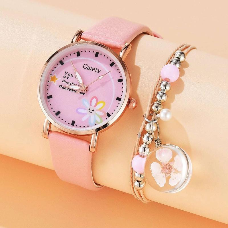 

Wristwatches Gaiety Brand 2 Pcs Luxury Fashion Bracelet Watch Set Women Ladies Wristwatch Watches Relogio Feminino, G665-rd-pk no box