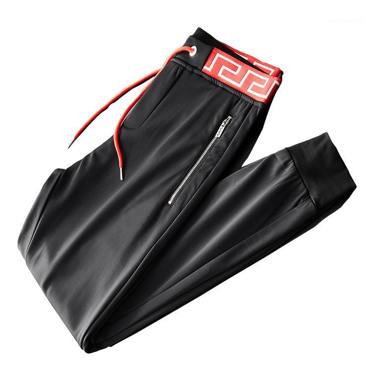 

Men's Pants 4XL Fleece Mens Designer Jogger Embroidery Drawstring Elastic Waist Fashion Joggers For Spring Autumn, Black