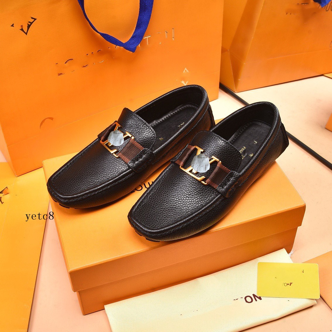 

Spring Autumn Men's Genuine Leather Men Loafers Shoes Luxury Designer Casual Lofer Black White Mocasines Hombre Big Size 46, #04