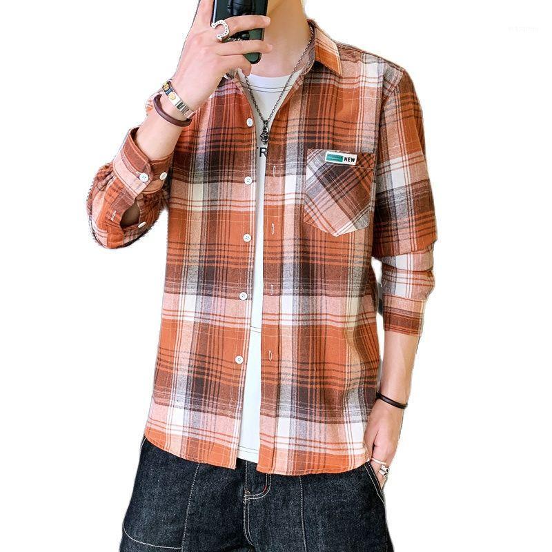 

Men's Casual Shirts Large Stock Price Difference Dagang Style Son Long Sleeve Shirt Tide Students Loose Cotton, Black