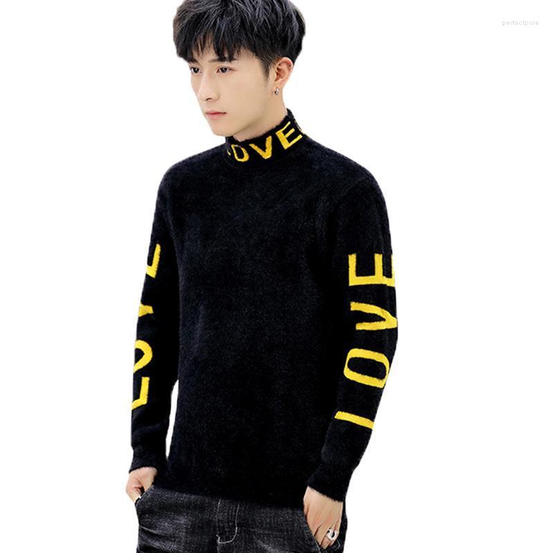 

Men's Sweaters Cashmere Sweater Men Winter Thick Warm Mens Christmas Turtleneck Male Pullovers Fashion Knitwear Pull Homme Perf22, Blue