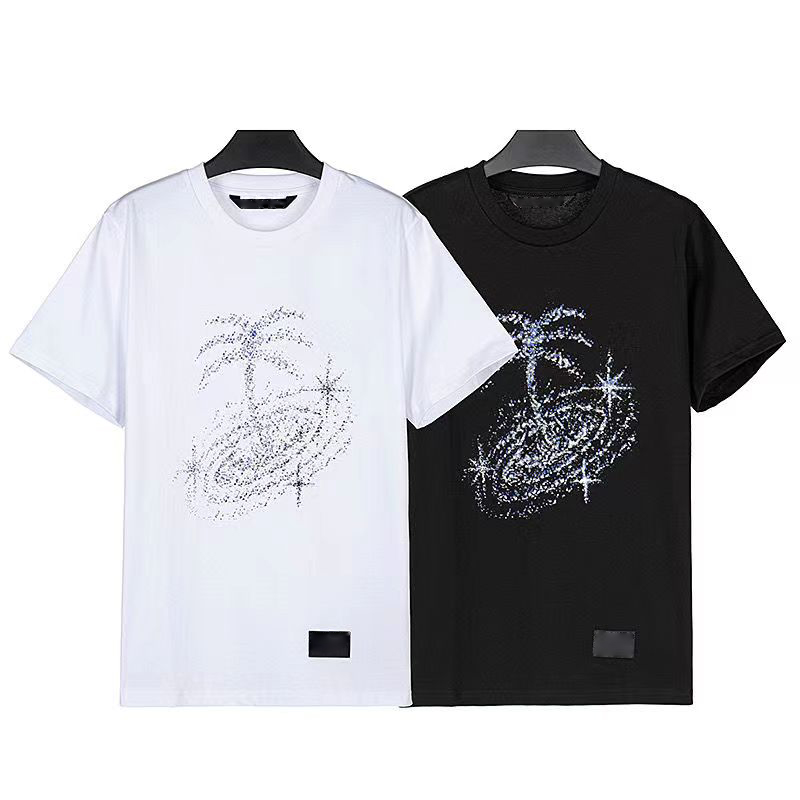 

Summer INS Tide Brand High Street Vetements Men's T-Shirts Round Neck Tee Printed men and women short-sleeved Casual Loose Fashion T-shirt 22ss, White