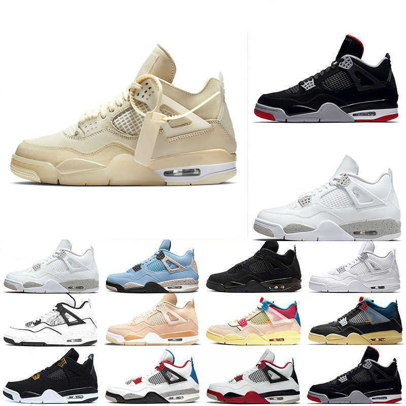 

Basketball Shoes Black 4s Men Women 4 Red Thunder Lightning White Oreo University Blue Black Cat Pure Money Bred Sail Toro Bravo Mens, 33