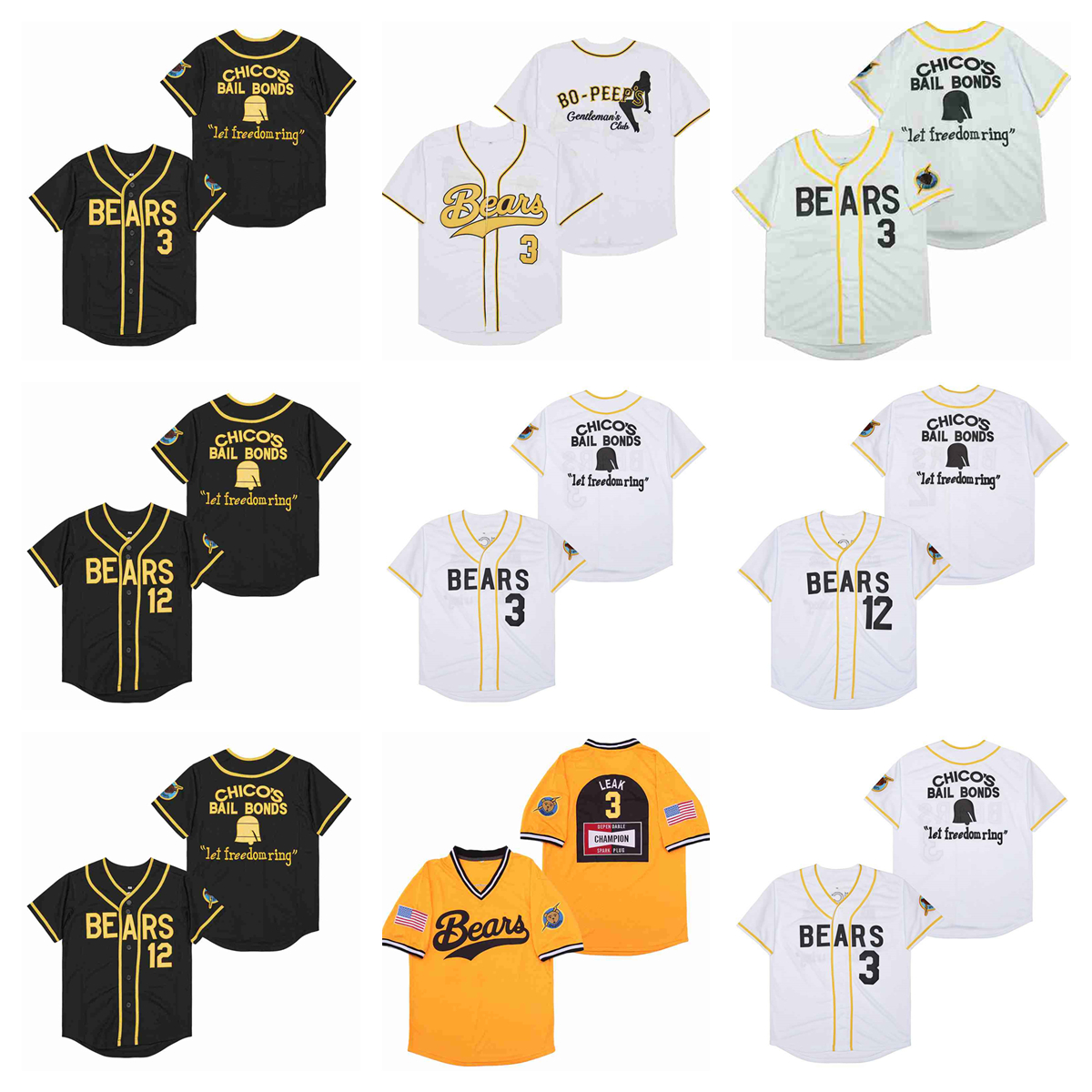 

Movie Baseball Jerseys The Bad News bears movie Jersey Mens S-XXXL, As picture