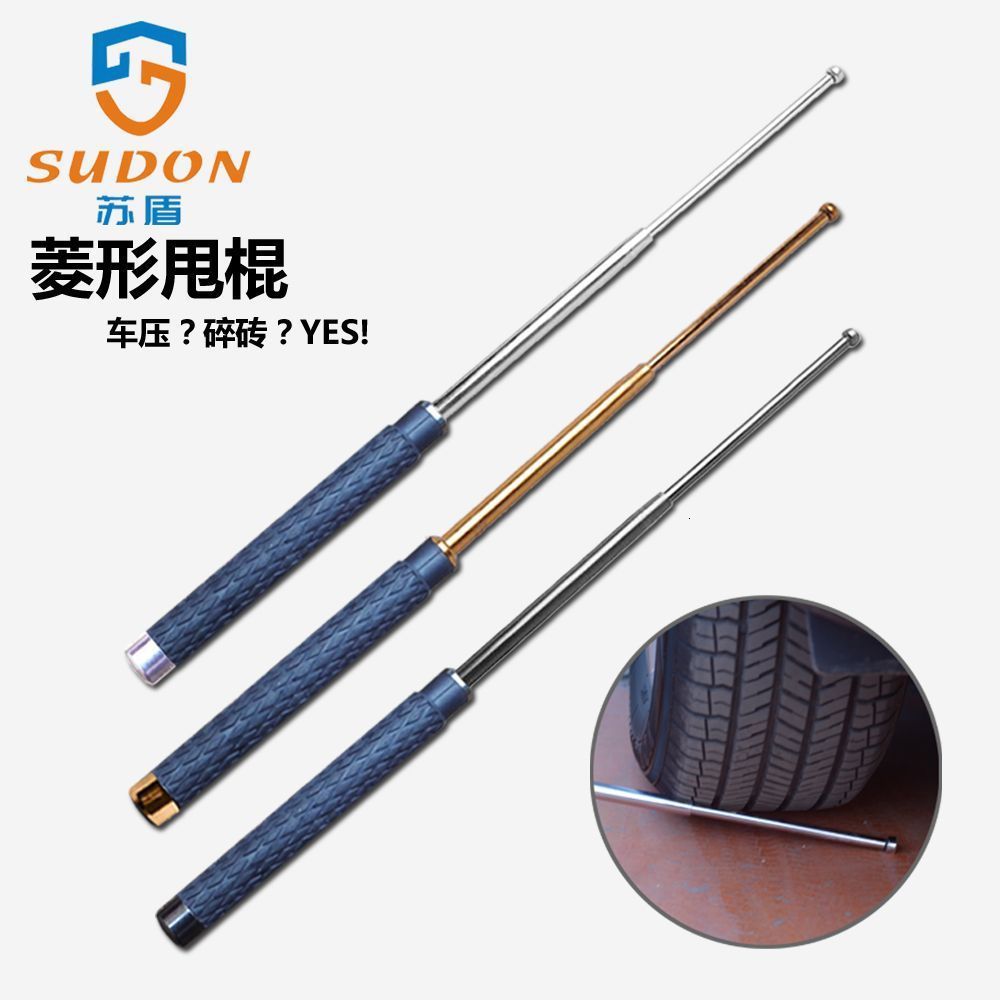 

Diamond Resistance Stick Rubber Handle Edc Designers Self Defense Telescopic Vehicle 8978