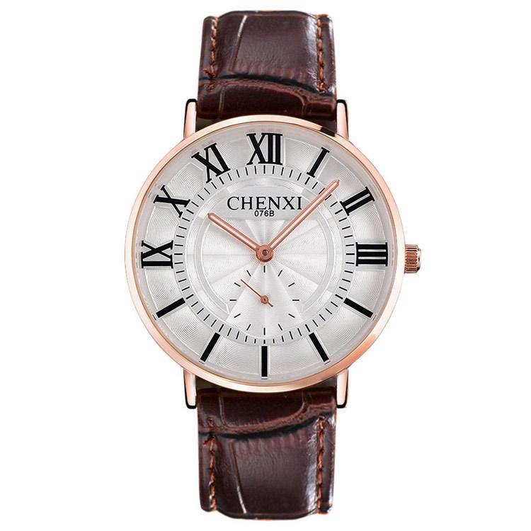 

Wristwatches Arrival CHENXI Watches 2022 Fashion Leather Roman Lover Quartz Watch Amazing Cater Women And Man, Women white face