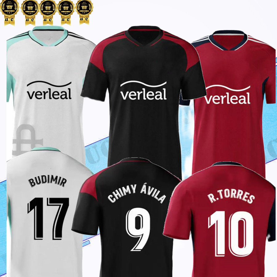 

2022 2023 Osasunas soccer jerseys RUBeN GARCiA R.TORRES CHIMY aVILA football shirts BUDIMIR MANU SaNCHEZ GARCIA home away jersey CALLERI, Black