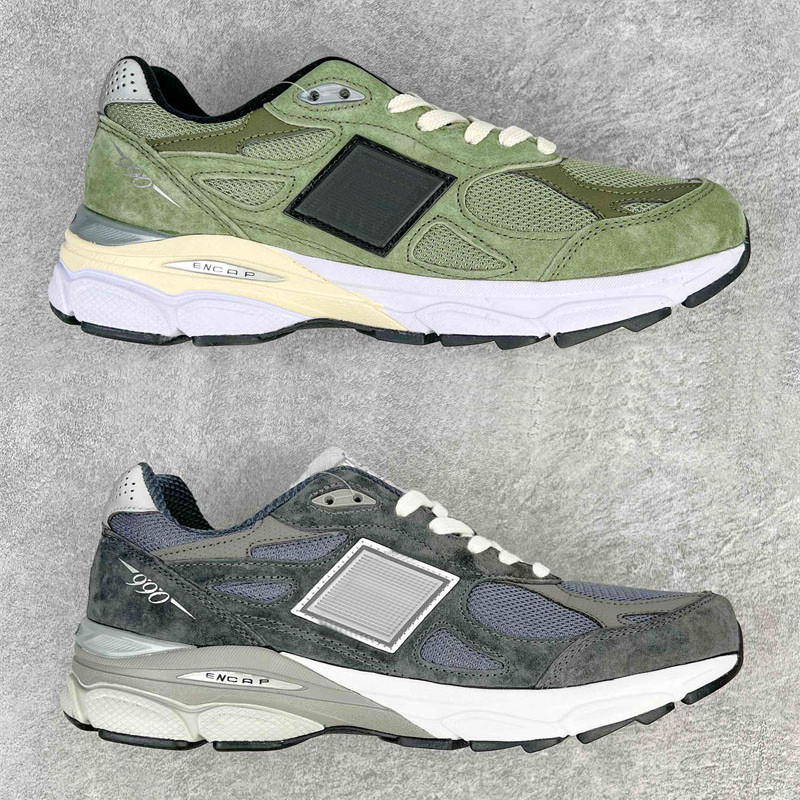 

New 990 V3 JJJJound Olive KITH Designer Skate Shoes M990V3 Grey Green Men Women Sports Low Sneakers 36-44