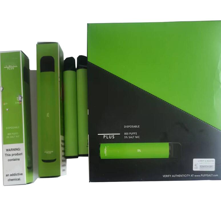 

PUFF BAR PLUS 800Puffs E Cigarette Disposable Vape Device Pod Pen Cartridge 550mAh Battery 3.2mL VS bang xxl geek bar gunnpod