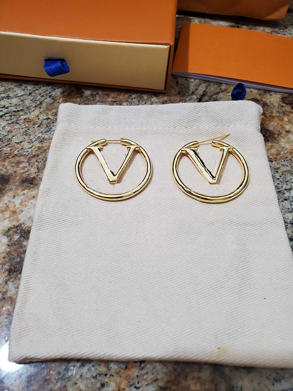 

Designer Fashion Earring Classic Gold Hoop and Letter Sign Luxury Earrings for Woman Lovers Gift High Quality Jewelry with Box