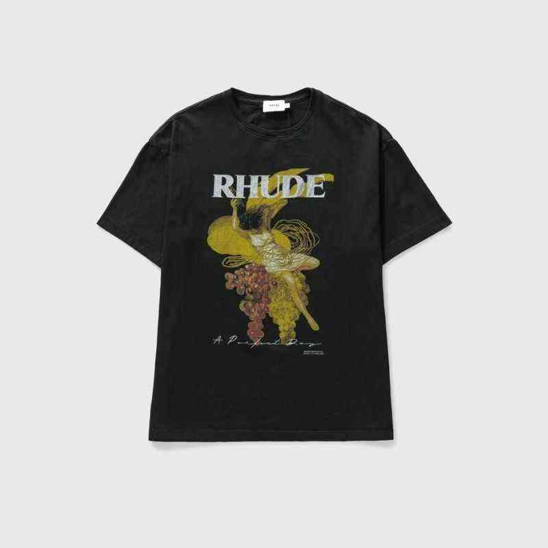 

Rhude a Perfect Day Tee Short Sleeve T-shirt Men's Hbx, Black short sleeve