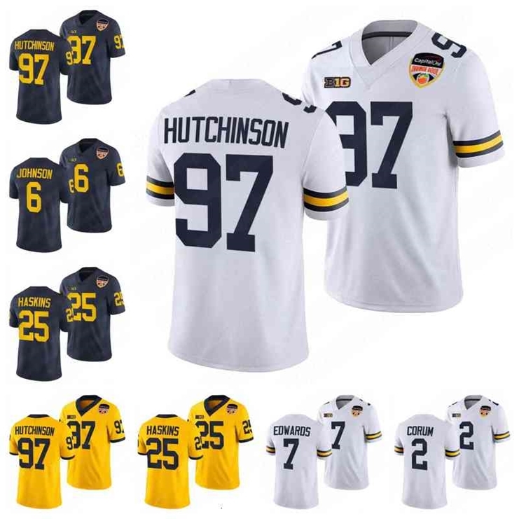 

N3740 Michigan Wolverines Aidan Hutchinson 2021 Orange Bowl Jersey Hassan Haskins Cornelius Johnson Donovan Edwards Blake Cade Mcnamara, Women s-xxl