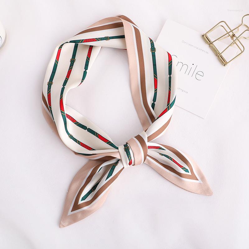 

Scarves Design Skinny Scarf Solid Striped Print Women Silk Small Handle Ribbons Female Head Wrap For Lady 100 10cmScarves