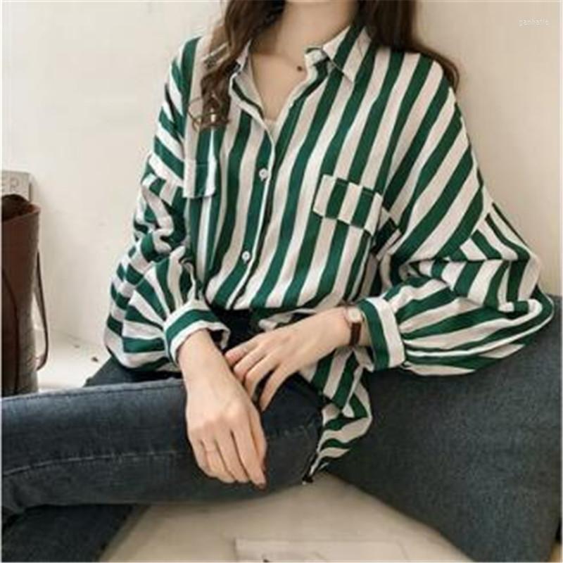 

Women's Blouses & Shirts Womens Tops And Fashion Long Sleeve Woman Casual Button Up Pullover Striped Top Plus Size Tunic Blouse WomenWomen's, Black