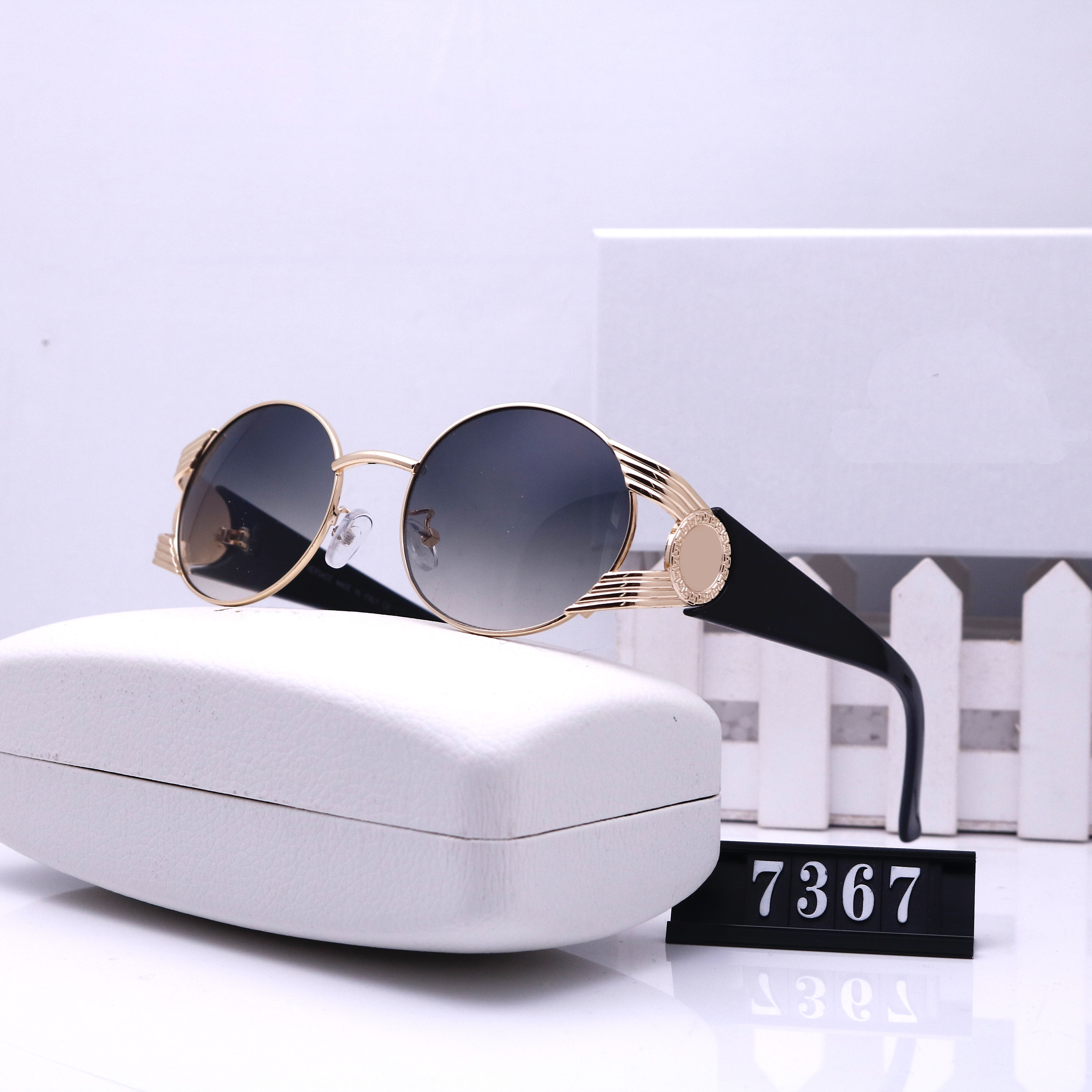 

Luxury Designer Sunglasses mens and womens round frame Classic Sunglasses Fashion Glasses high quality 8 colors