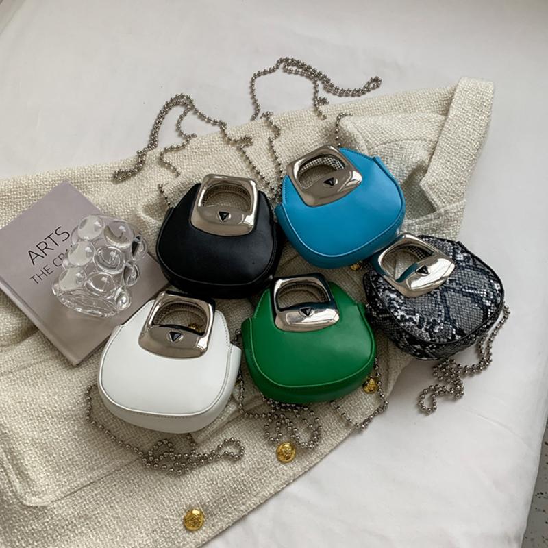 

Evening Bags Candy Color Pu Ladies Shoulder Bag Solid Casual Tote With Metal Buckle Fashion Saddle BagEvening, Black