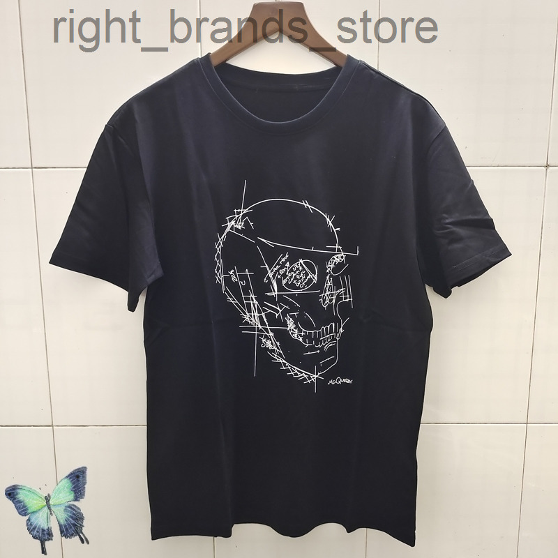 

McQueen Collection Skull Print T-shirt High Quality Couple Dress T Shirt W220809