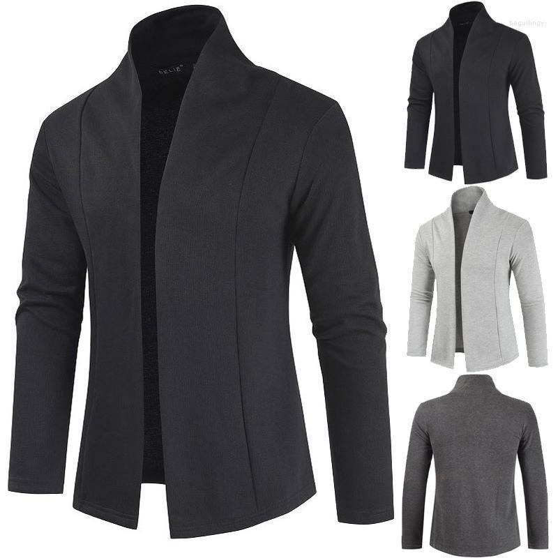 

Men's Sweaters Style Simple Cardigan Slim Sweater Coat V-Neck Begu22, Black