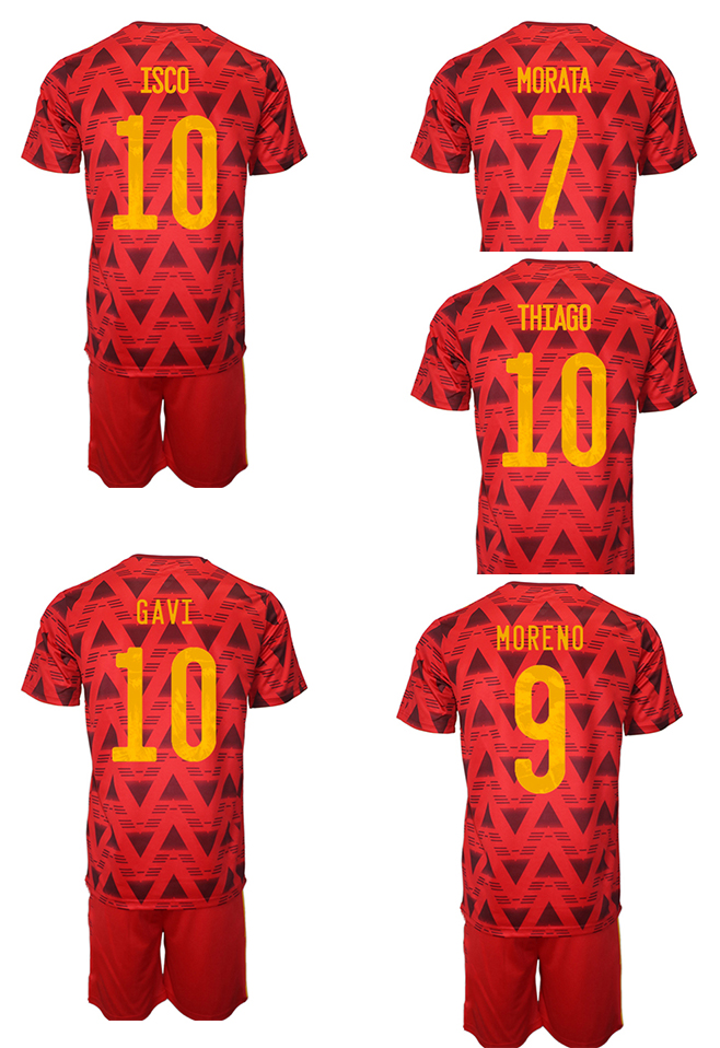 

hot Customized 22-23 10 ISCO Soccer Sets With Shorts shop online store for sale 8 KOKE 10 THTAGO 6 M.LLORENTE 13 ARRIZABALAGA 7 MORATA 9 MORENO 10 GAVI football wear for gym, 22 23 home