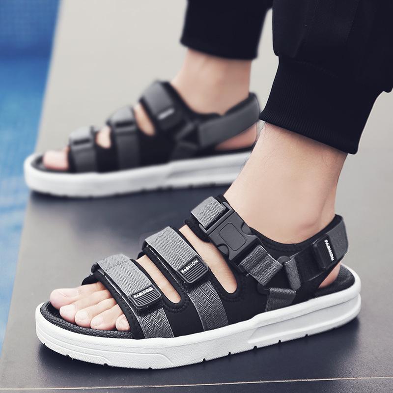 

Sandals Summer Casual Shoes Men Gladiator Open Toe Platform Outdoor Beach Sandal Rome Footwear BlackSandals