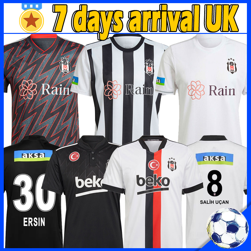 

21/22 Besiktas JK soccer jersey Besiktas Jimnastik Kulubu 2021 2022 Karaman Deigo Costa Larin Vida Welinton Ghezzal men jerseys football shirts, 21-22 home patch
