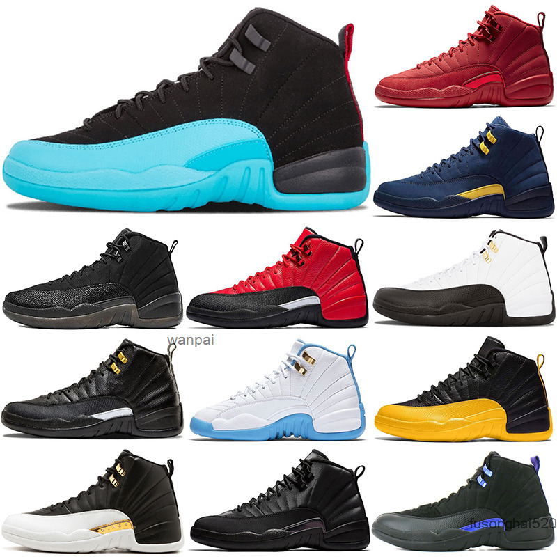 

2022 new wholesale retro men 12 12s basketball shoes black purple blue stone CNY Dark concord FIBA Flu Game gym red Michigan o-black taxi the