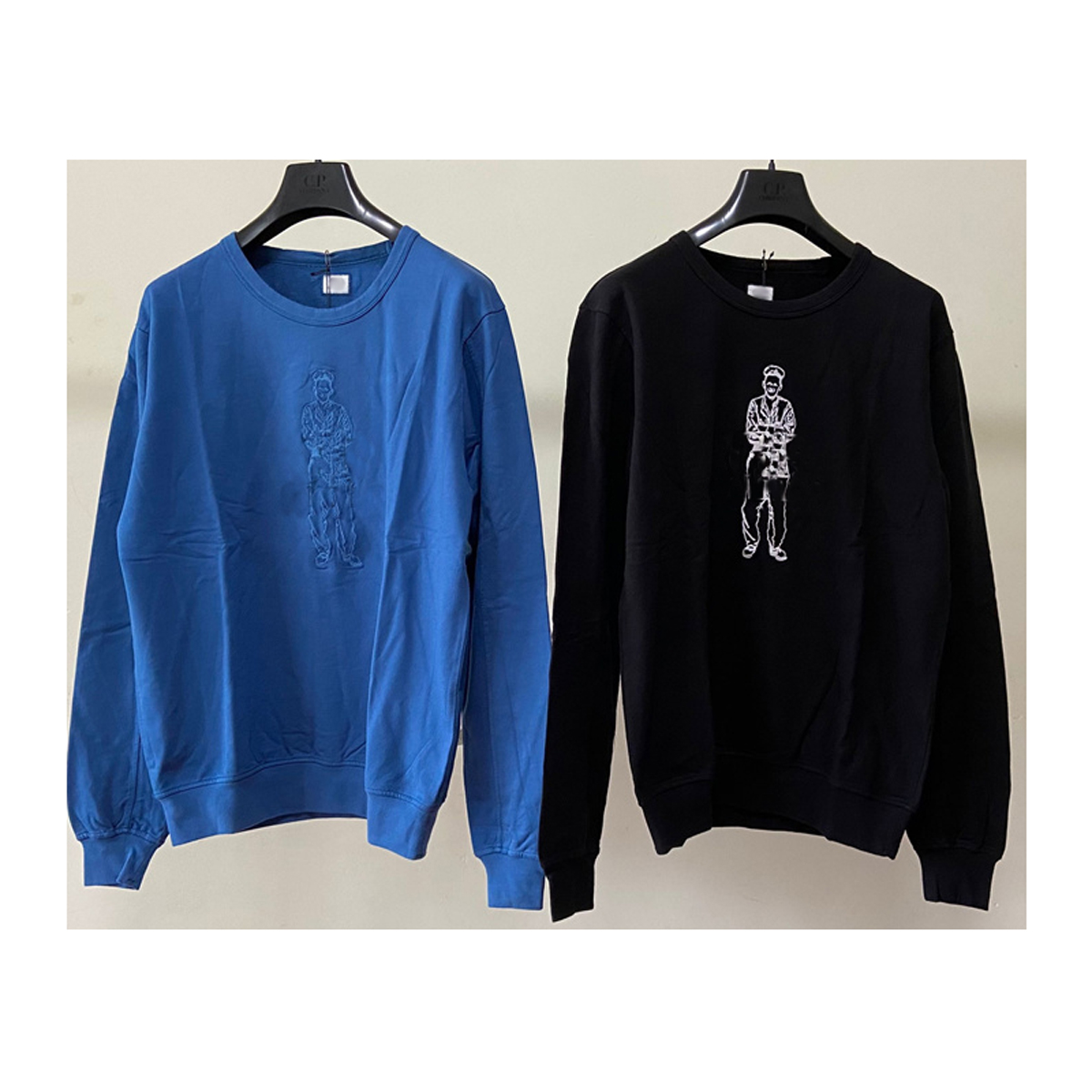 

tactical sweaters fashion 2 colors black blue embroidery man logo company hoodies pullover crew neck size -2XL
