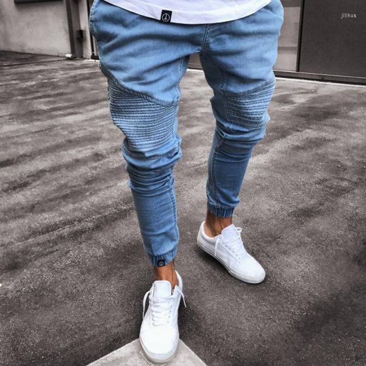 

Men' Jeans European And American Trendy Men' Explosive Fashion Light Blue Skinny 2022 Outfit Mens ClothingMen, Black