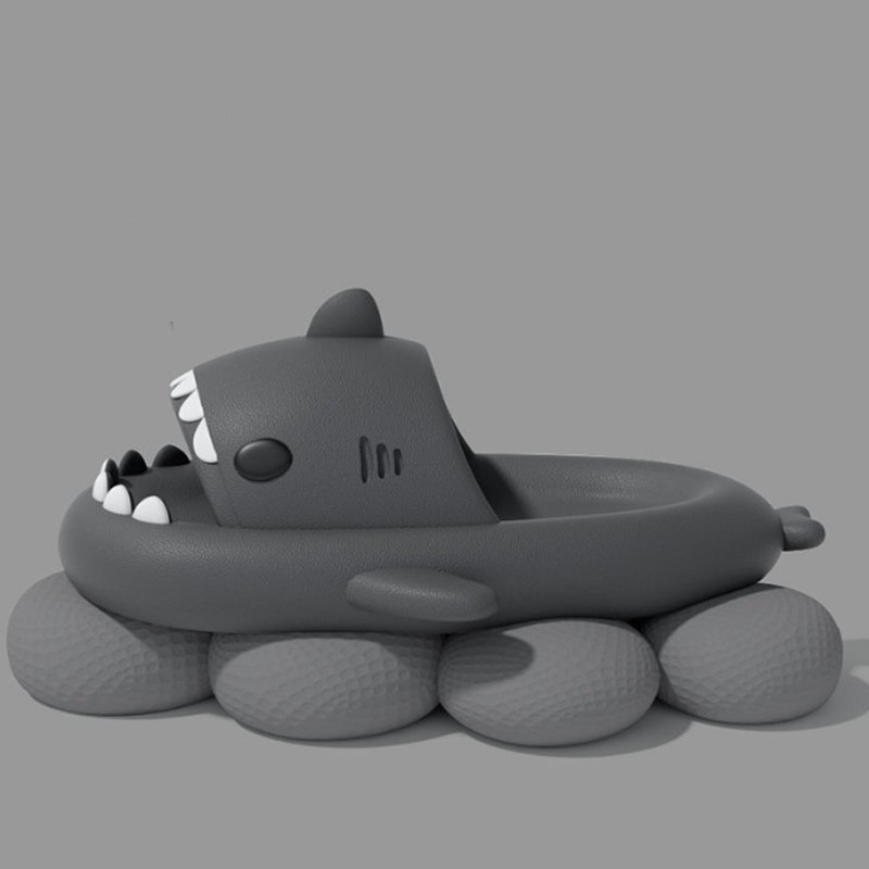 

Cute Cartoon Shark Shape Soft Sole Slippers Unsiex Platform Bathroom Cloud Slippers Non-slip Flip Flops Women Men Indoor Slides 220614, Yellow