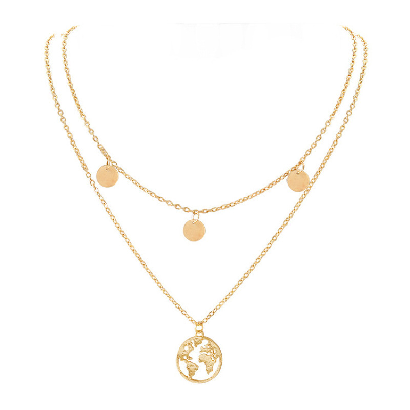 Chains Acrylic Necklace Fashion Personality Street Shooting Pendant Set-image-768590039